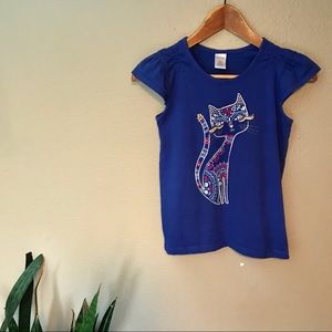 Gymboree🐾 Bejeweled Cat Sz 10 flutter sleeves